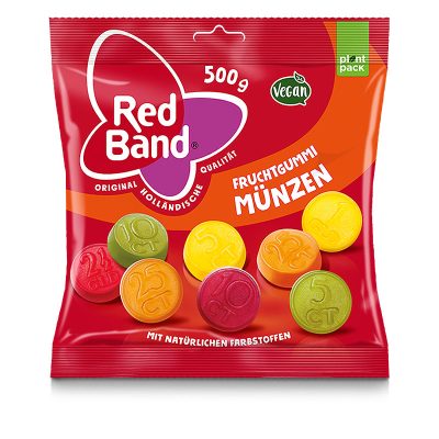 Red Band Fruchtgummi Muenzen Family Beutel 500g