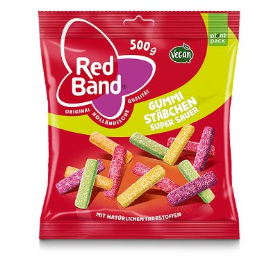 Red Band Gummi Staebchen super sauer Family Beutel 500g